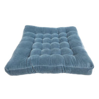 Samy Cotton Velvet Sky Blue Seat Cushion