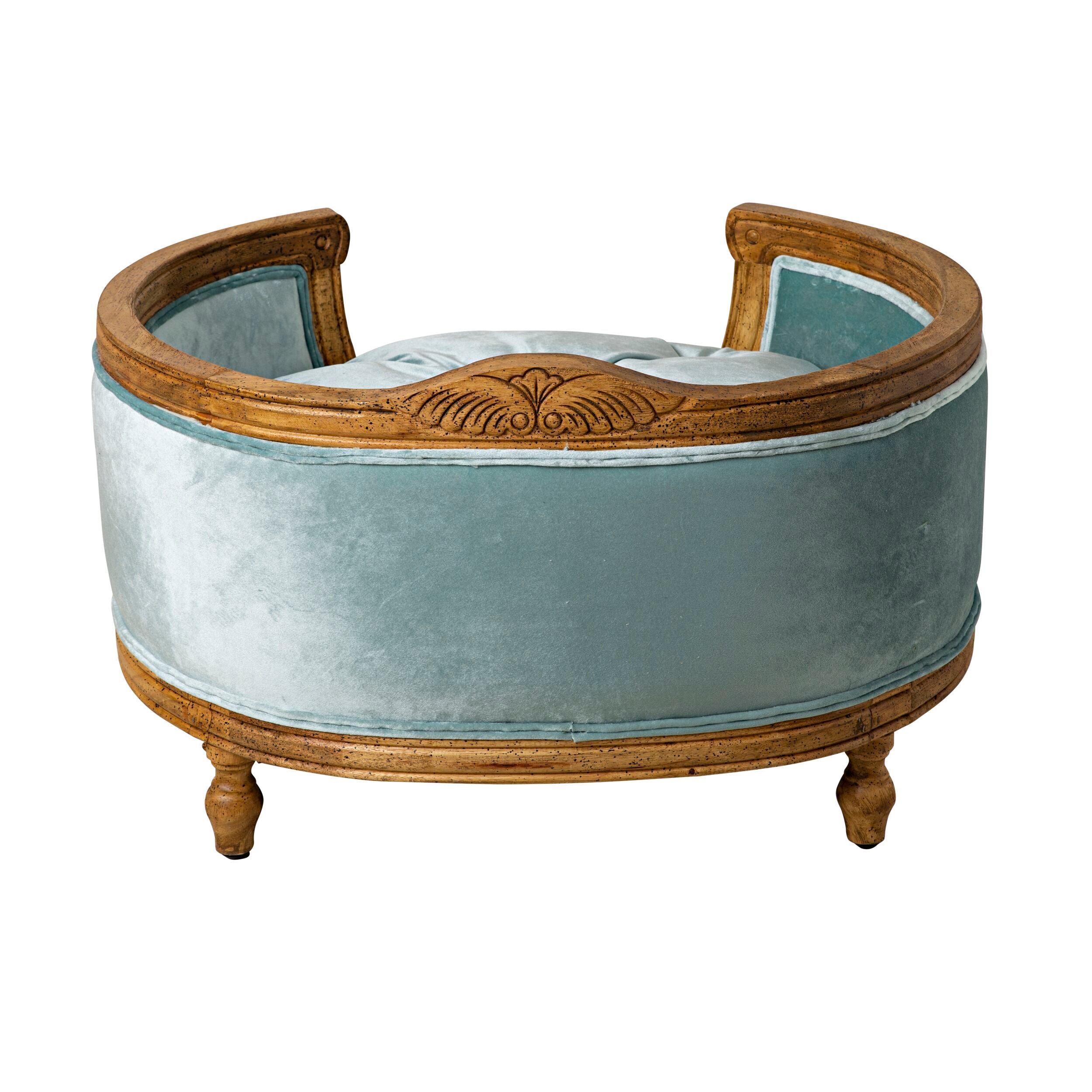 Luxe Dog Bed Soft Teal 75x70x44cm