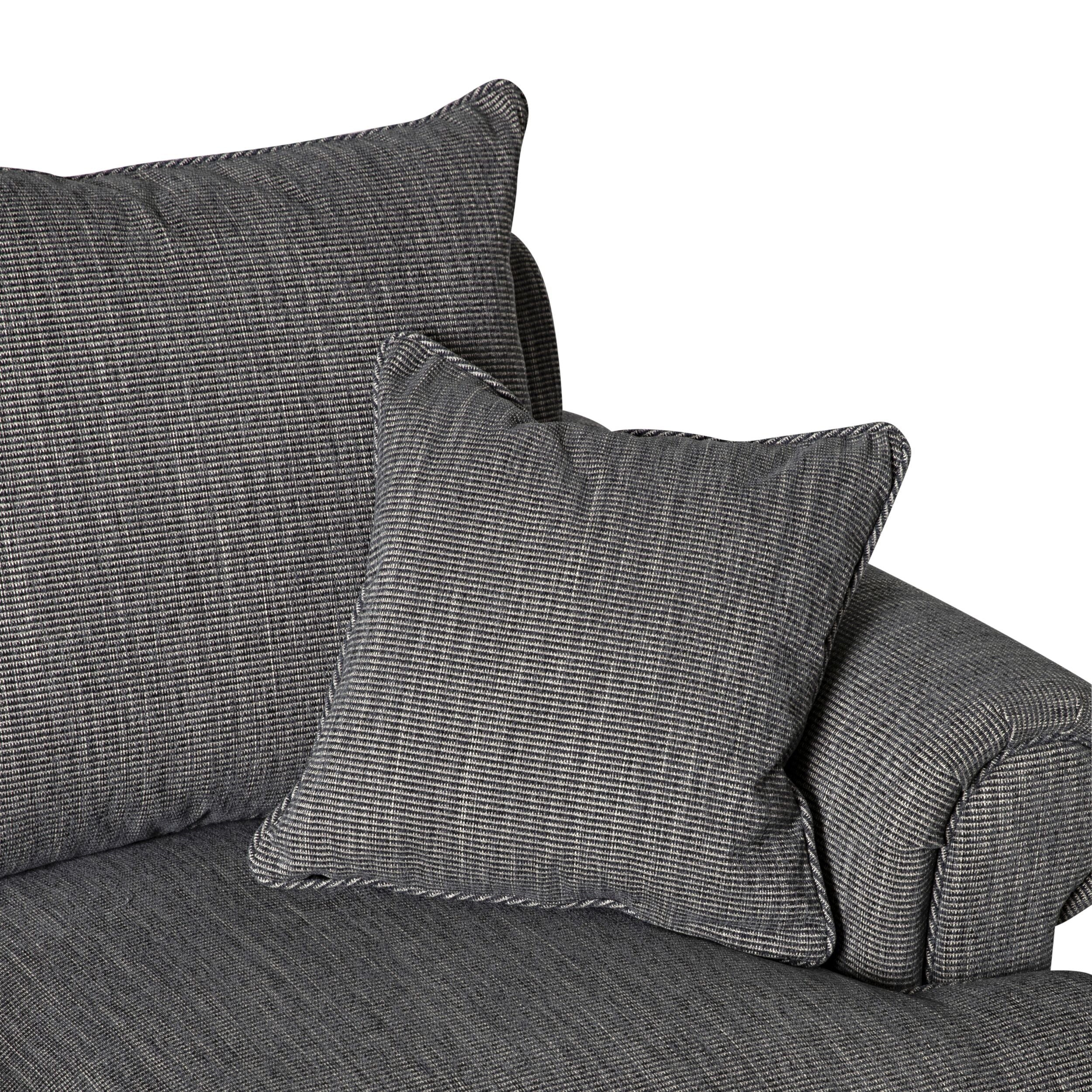 Lisette 2.5 Seater Linen Weave Sofa Charcoal Grey Custom C-001