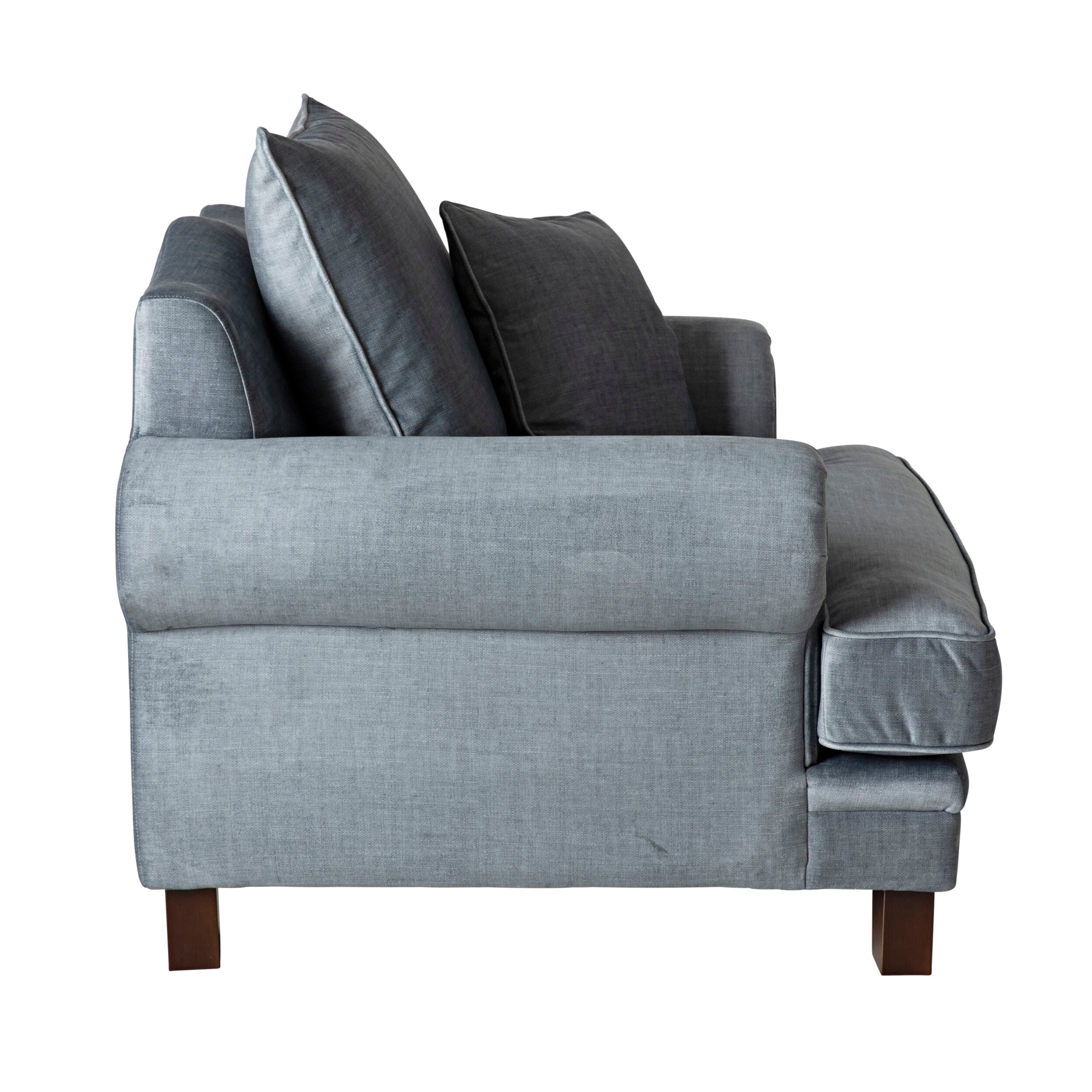 Lisette Velvet Armchair Aura Storm