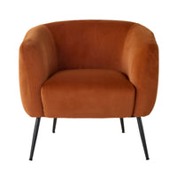 Kianna Occasional Chair Velvet Tangelo