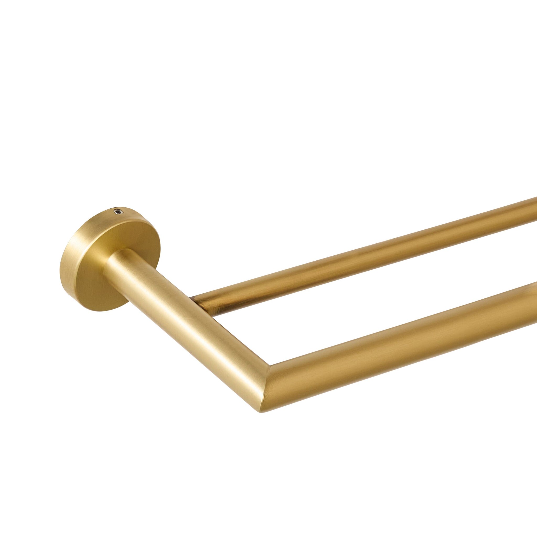 Harper Double Towel Rail 60cm Brushed Brass