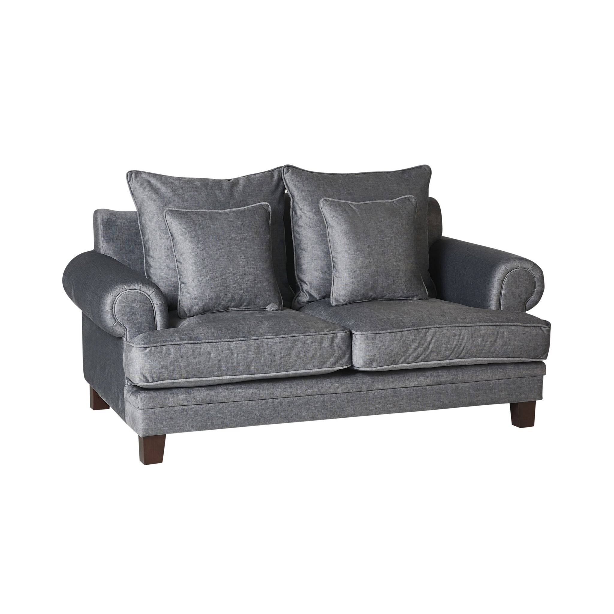 Lisette 2.5 Seater Velvet Sofa Aura Storm