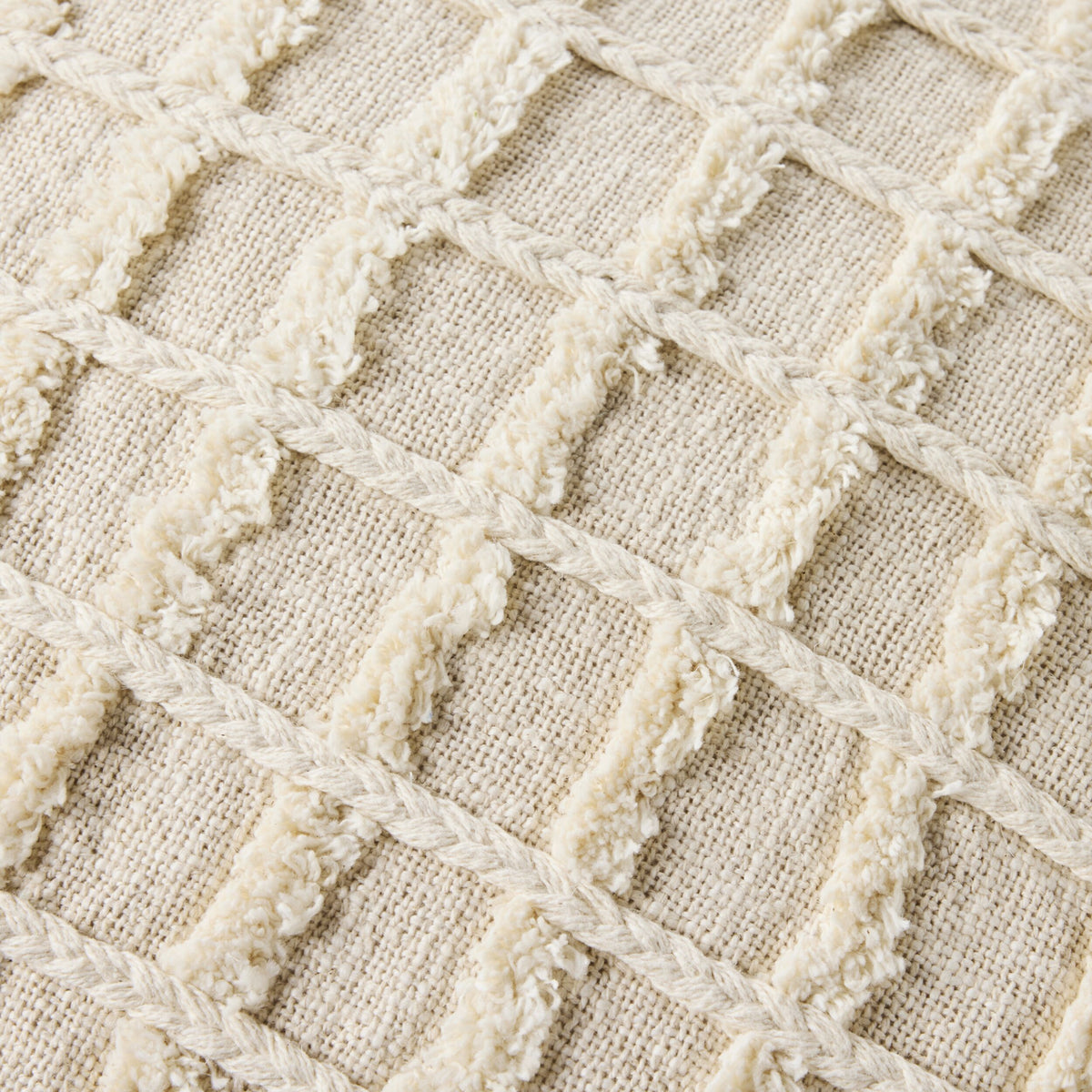 Marley Tufted Cushion Ecru 50x50cm