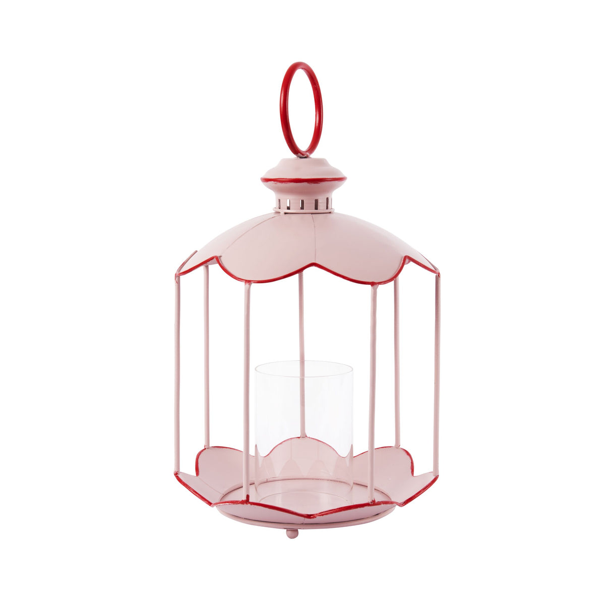 Hattie Scalloped Lantern Rose Smoke
