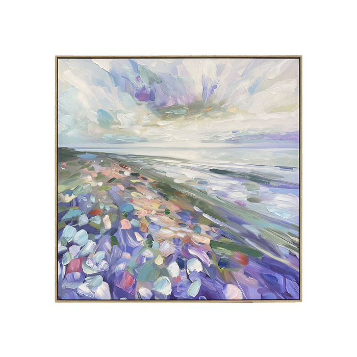 Heavenly View Textured Framed Artwork 100x100cm