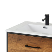 Milford Single Vanity Dark Oak 700mm