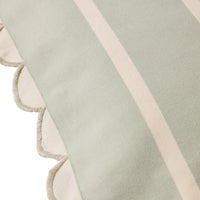 Aruba Scallop Edge Stripe Outdoor Cushion Seafoam 45x45cm