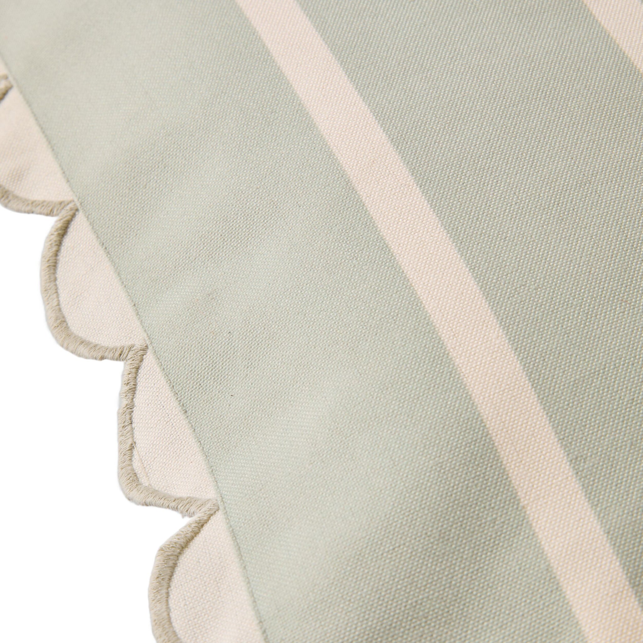Aruba Scallop Edge Stripe Outdoor Cushion Seafoam 45x45cm