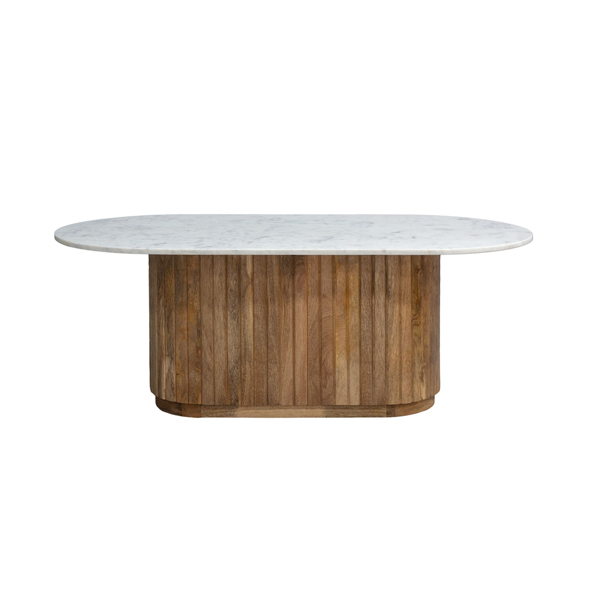 Cassius Coffee Table Oval Marble Top White
