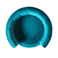 Vivienne Velvet Green Teal Pet Bed 65x65x36cm