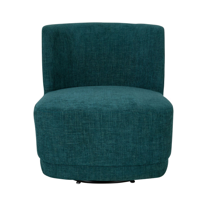 Amala Swivel Occasional Chair Blue Weave