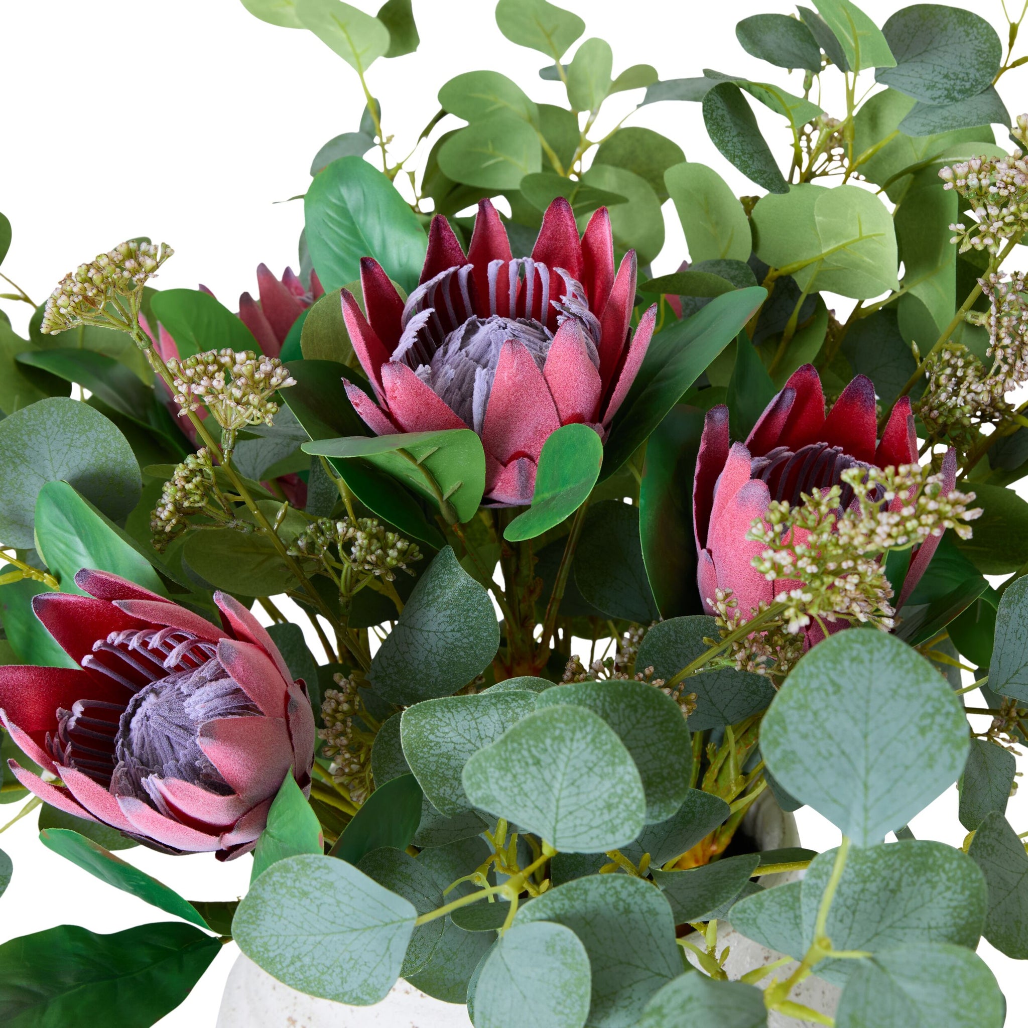 Folia Protea Arrangement in Ceramic Pot