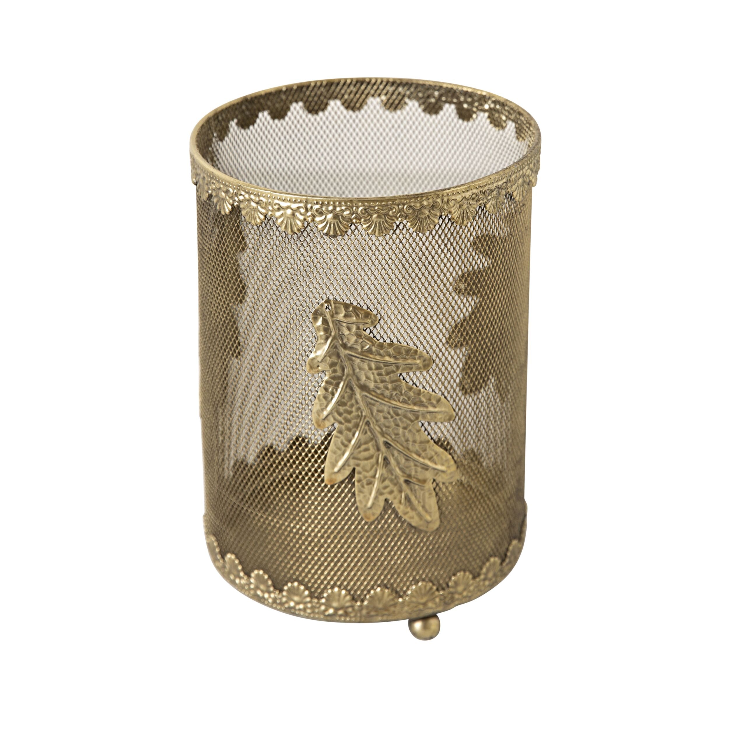 Leaf and Net Gold Lantern