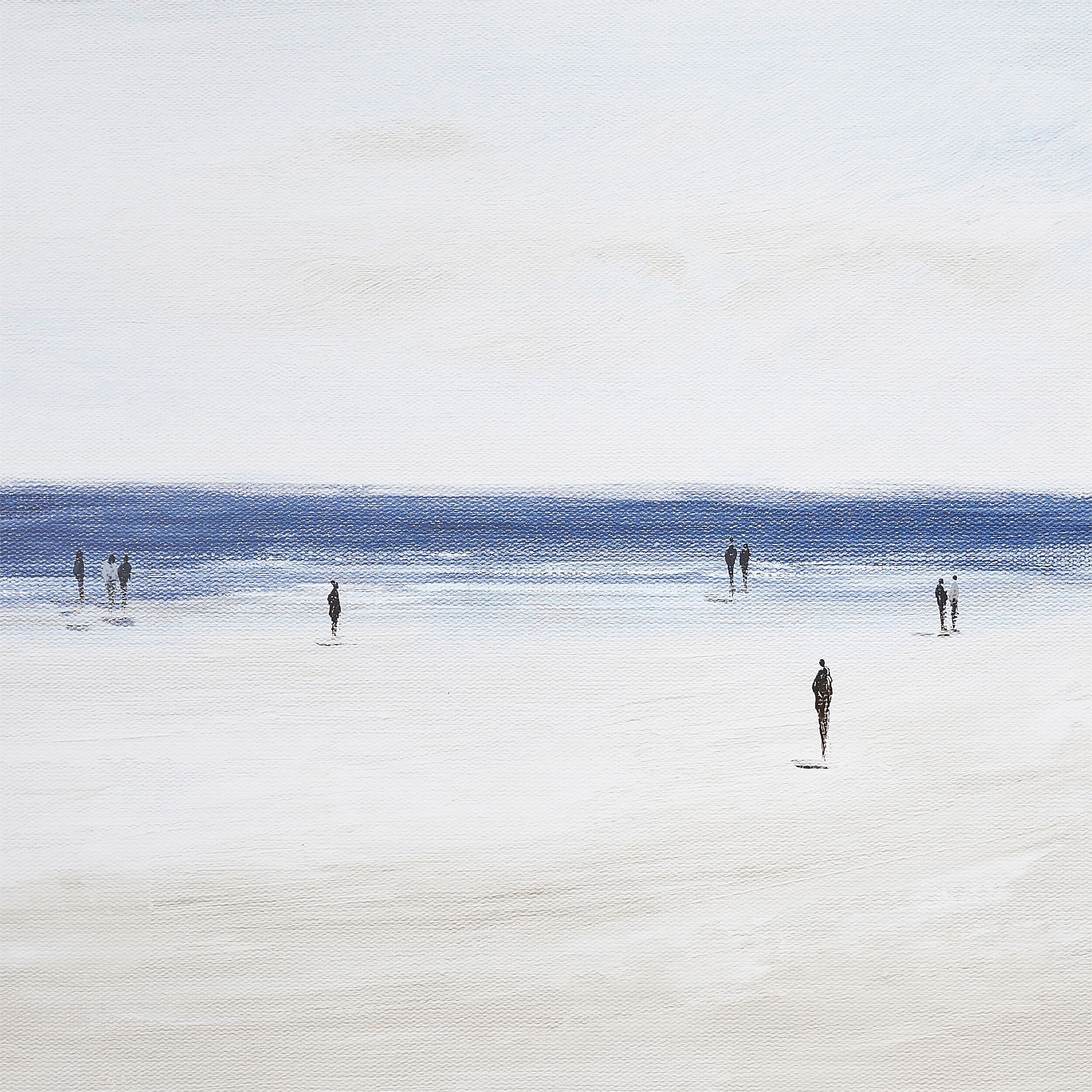 Beach Walkers Canvas Print 102.6x102.6cm