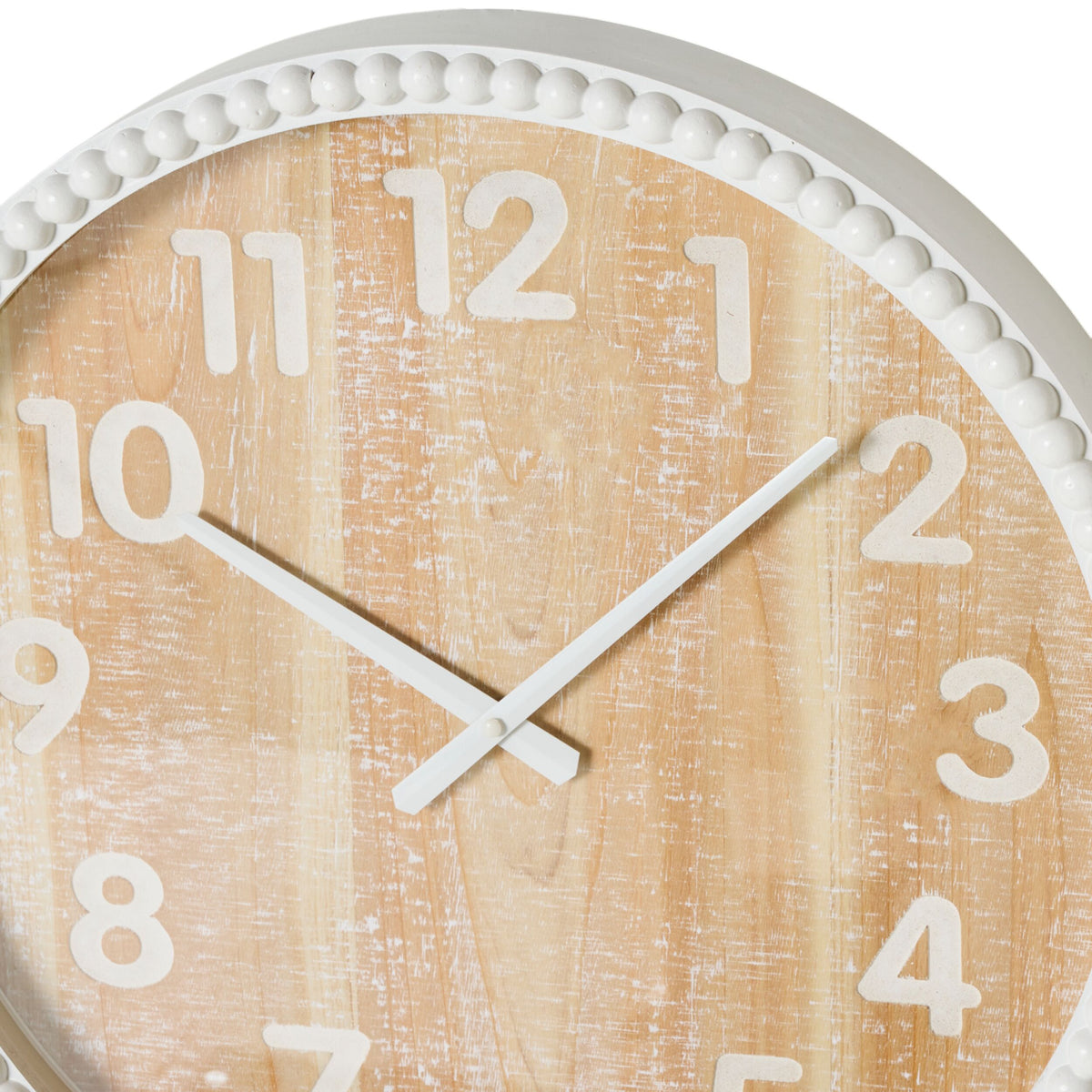 Bobble Wall Clock White 50x50x6.5cm – Early Settler NZ