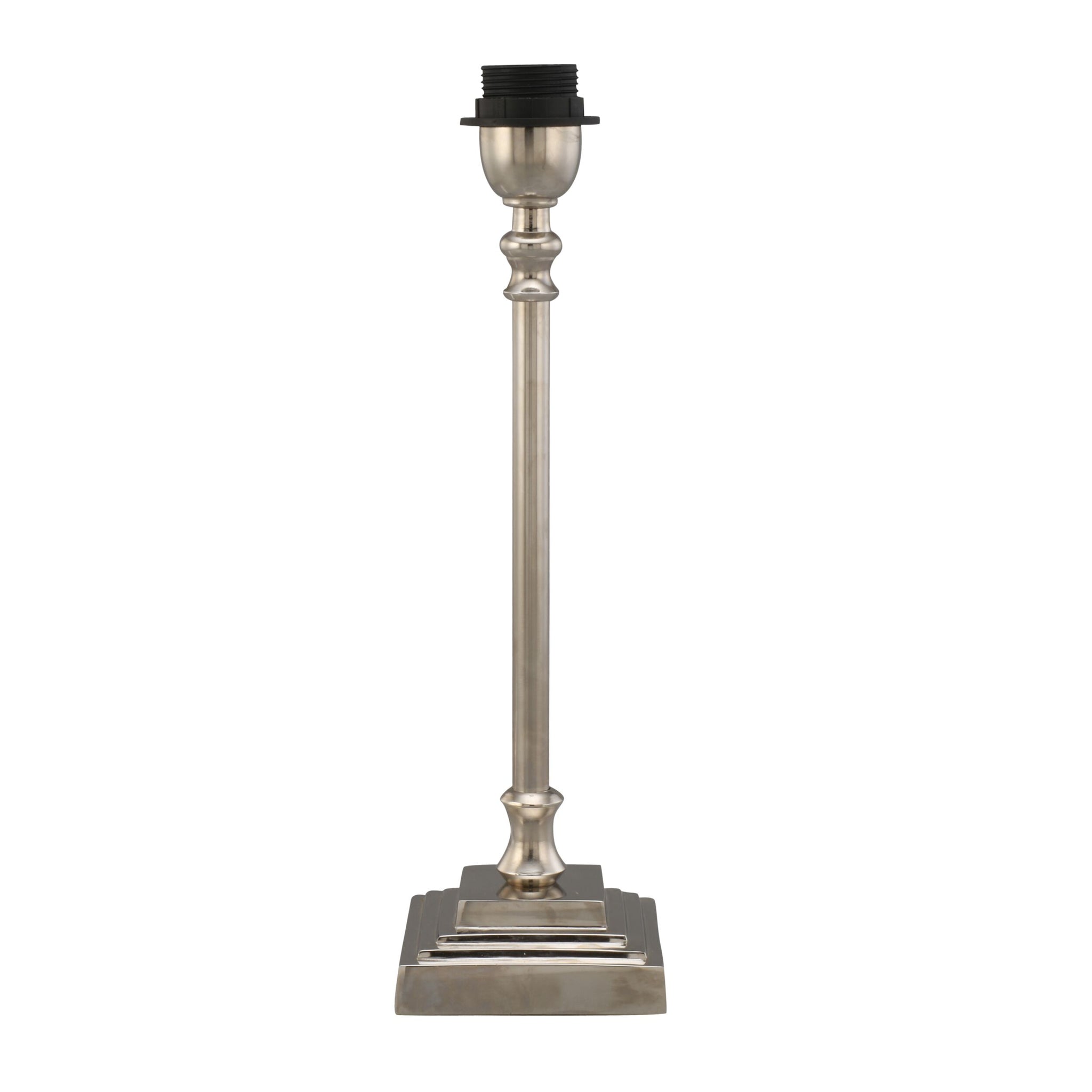 Charlton Satin Silver Metal Table Lamp Base 11x11x33cm