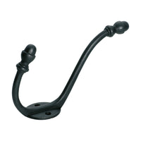 3941 Hat & Coat Hook Acorn Large Iron Matte Black H150xP95mm