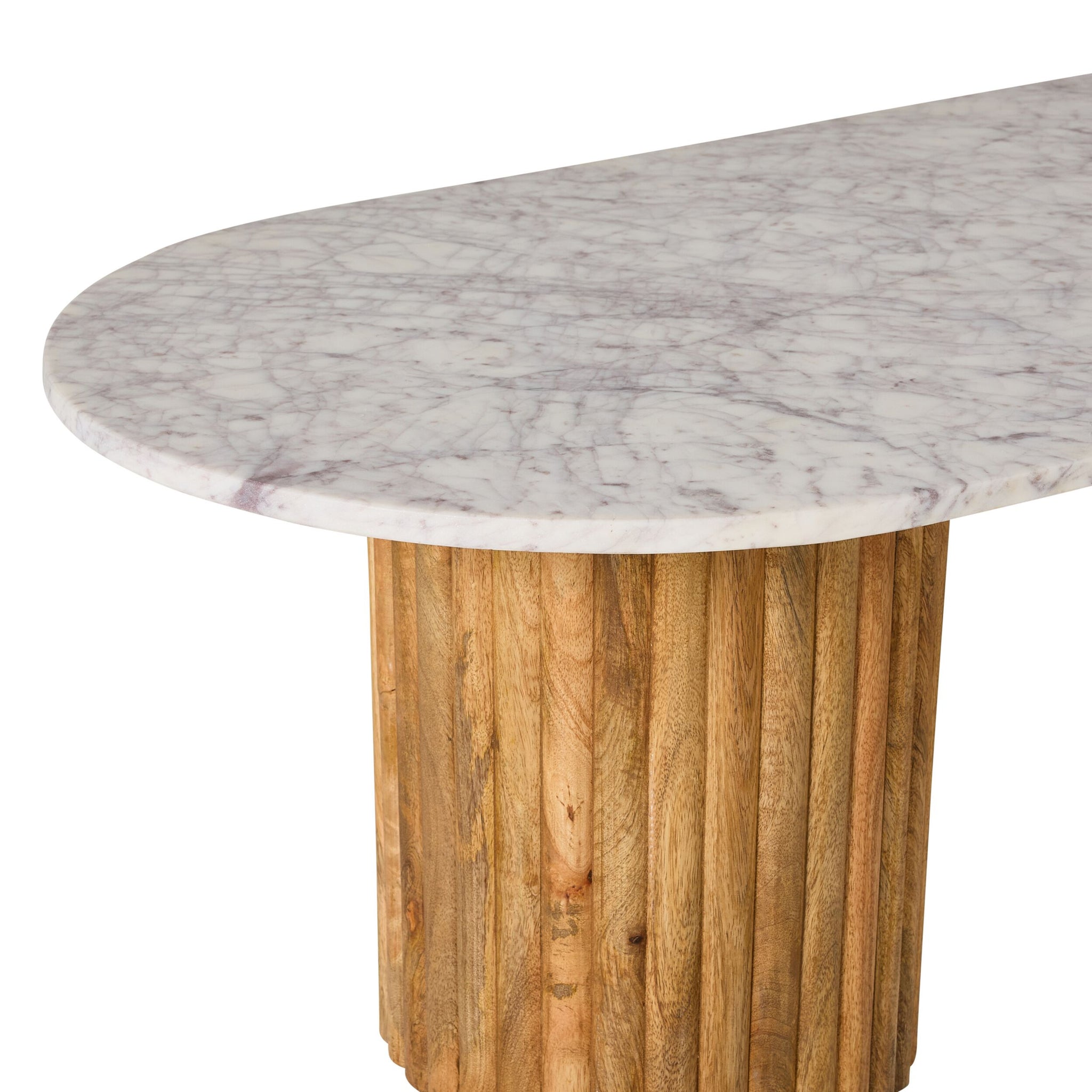 Cassius Double Pedestal Marble Top Coffee Table