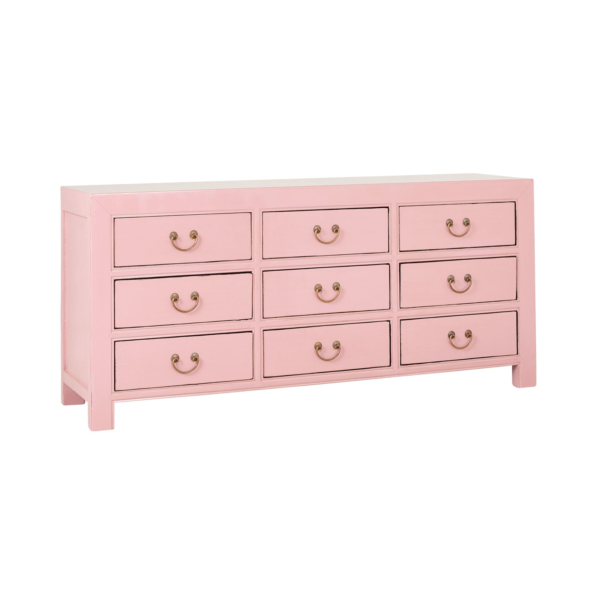 Sansha 9 Drawer Chest Blush Pink