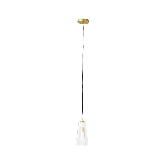 Solene Glass Pendant Matte Brass 10x10x24cm