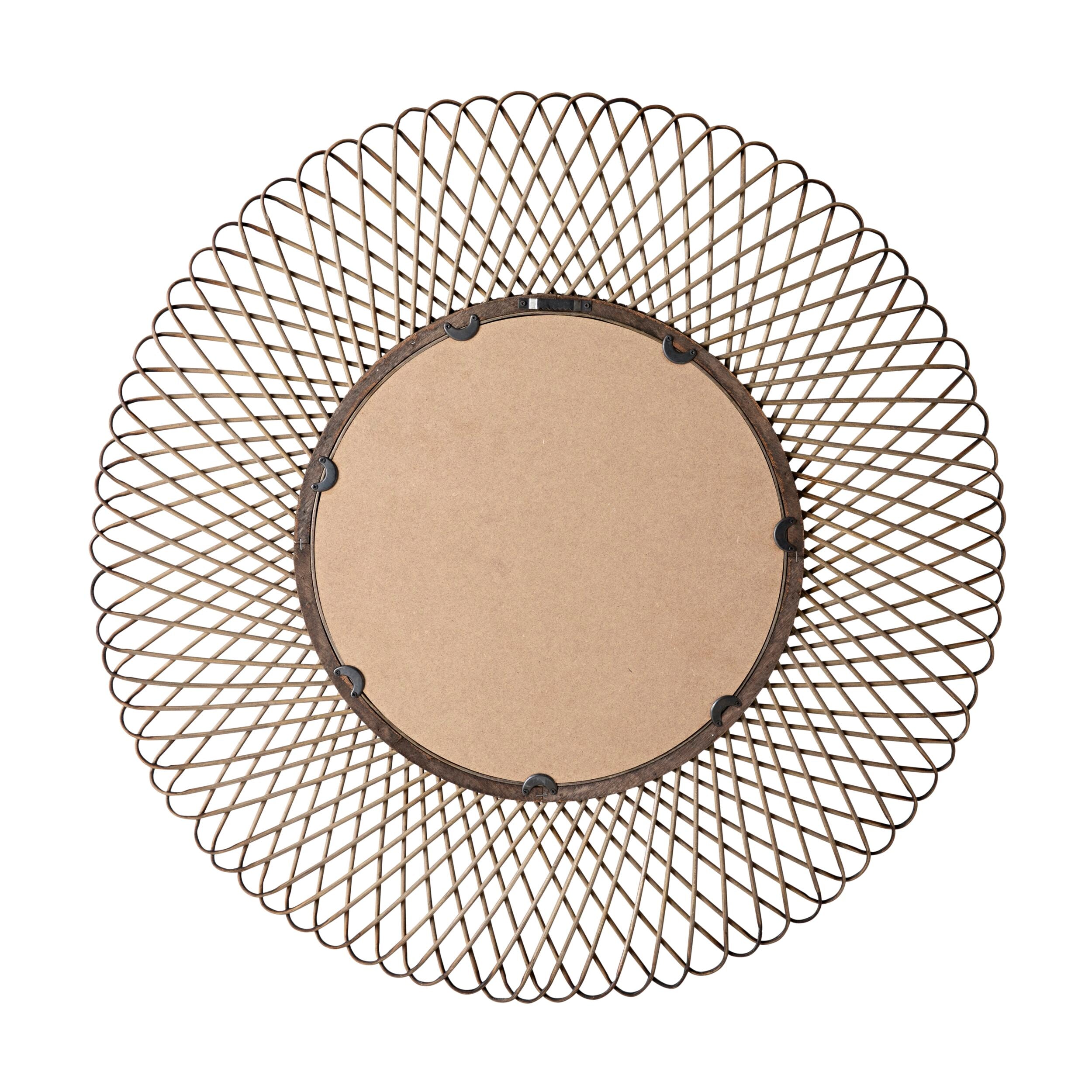 Rattan Circular Mirror 86cm