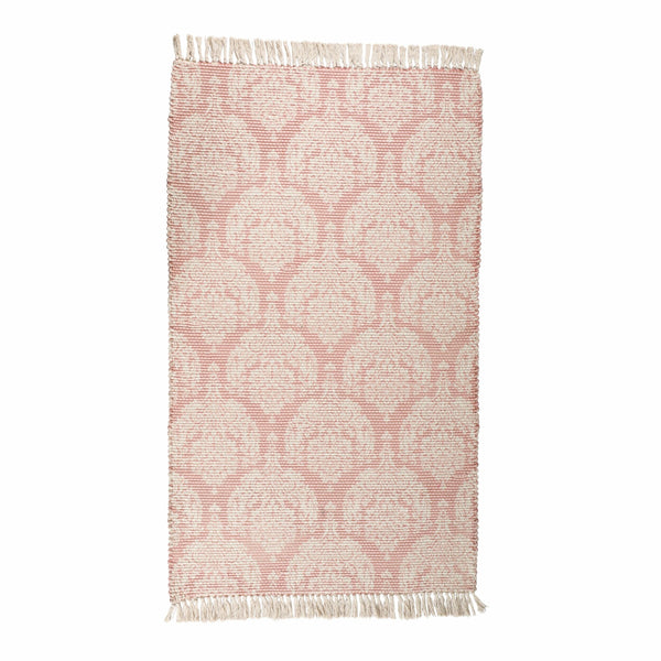 Aditya Motif Pink Cotton Rug 150x90cm Early Settler NZ