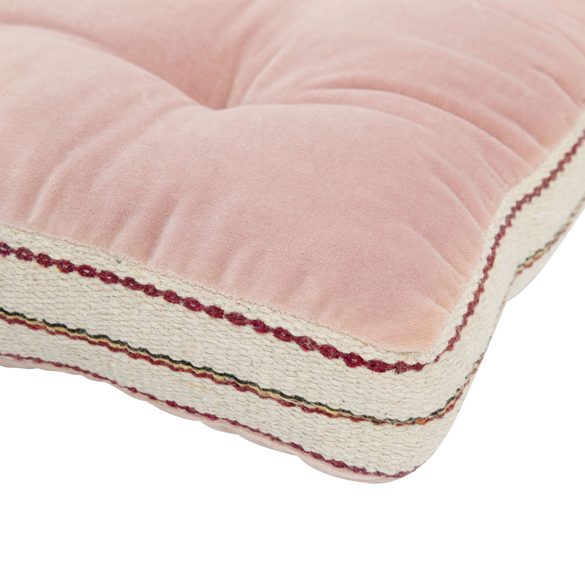 Sierra Cotton Velvet Seat Cushion Dusty Rose