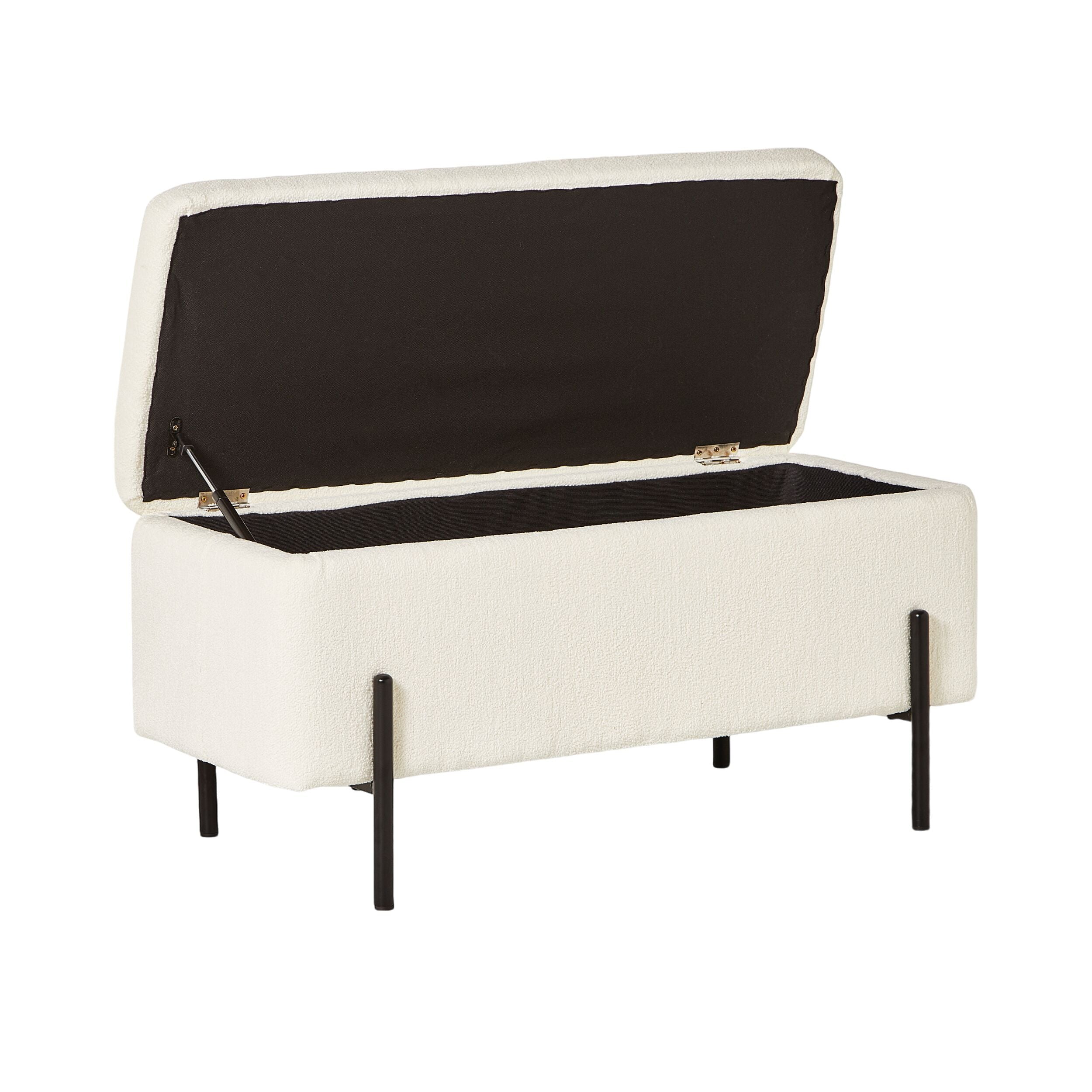 Lily Rectangle Bench Alba Ice White