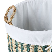 Elira Stripe Lined Laundry Basket