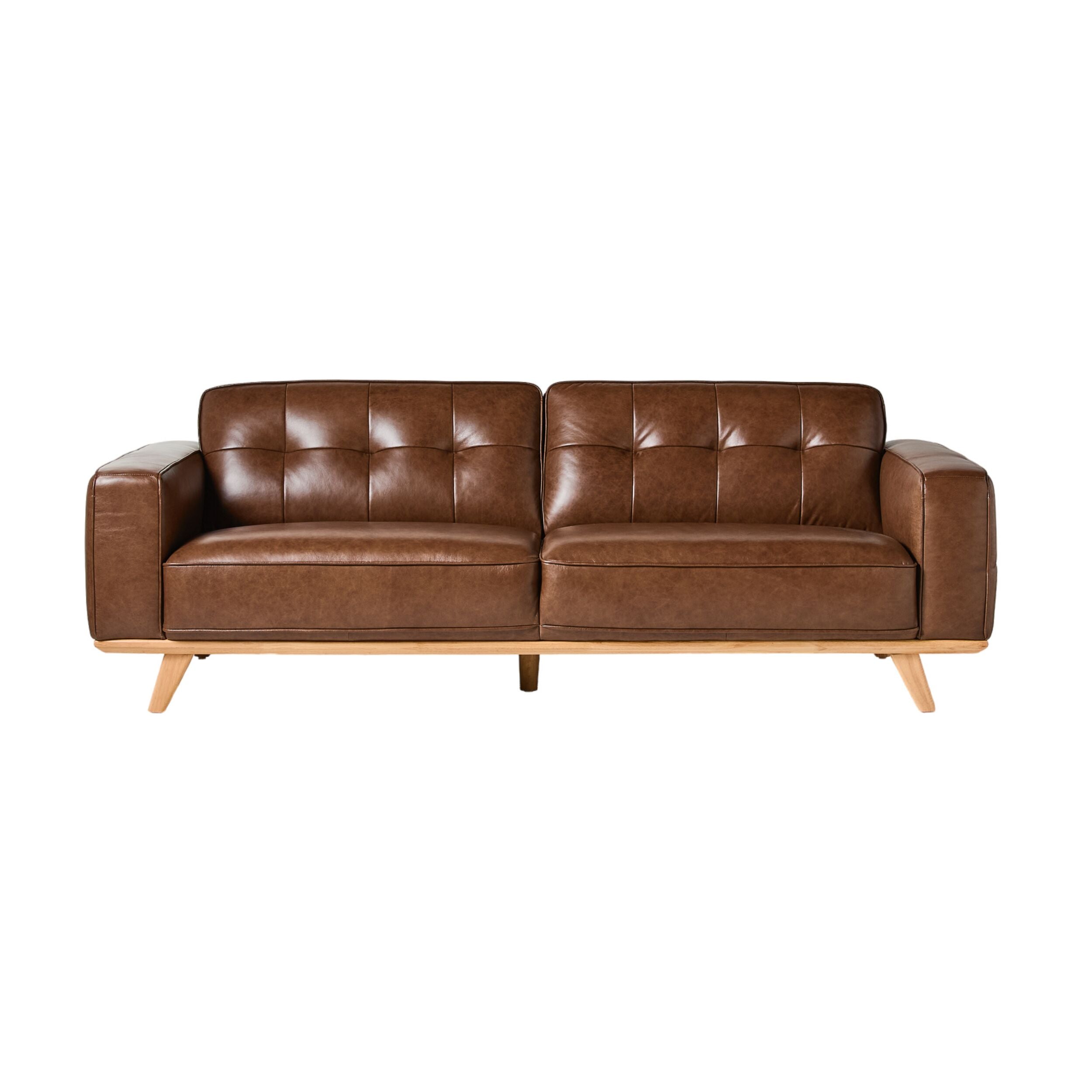 Carson 3 Seater Leather Sofa Dakota Mocha