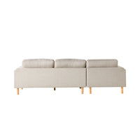 Finch 3 Seater LHS Chaise Amalfi Silver