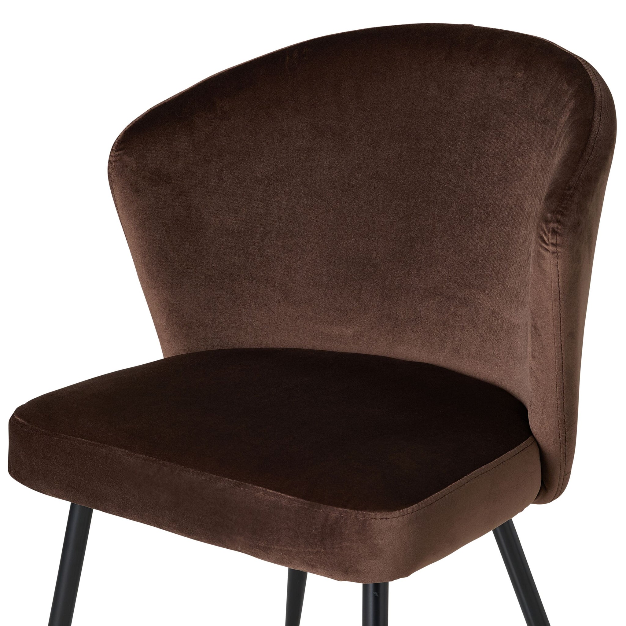 Cole Velvet Dining Chair Chocolate