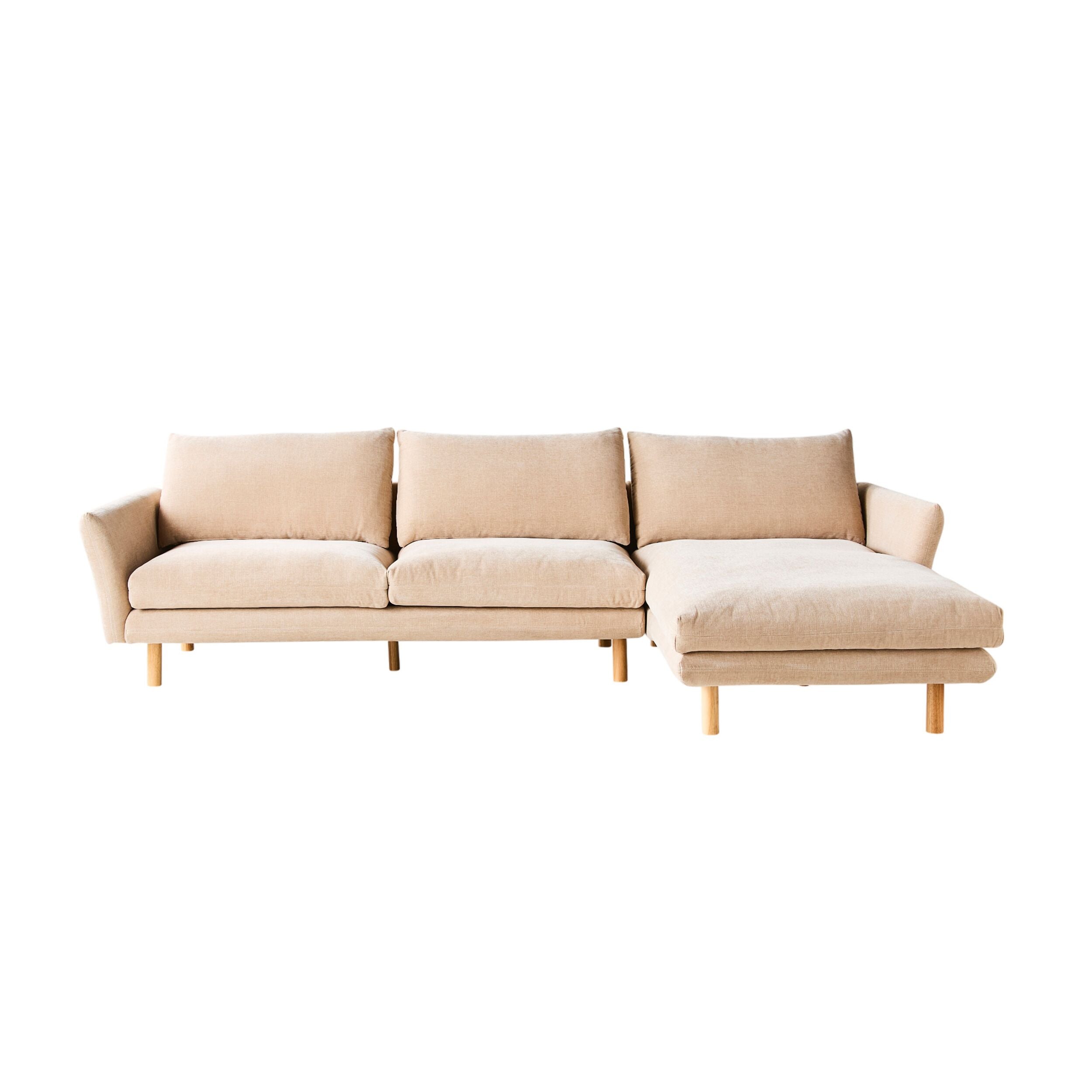 Austin 3 Seater Sofa with Right Hand Chaise Serenity Tortilla