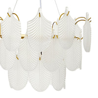 Greta Glass Leaf 7 Light Chandelier 21x50cm