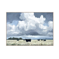Quiet Horizon Framed Textured Artwork 140x100cm