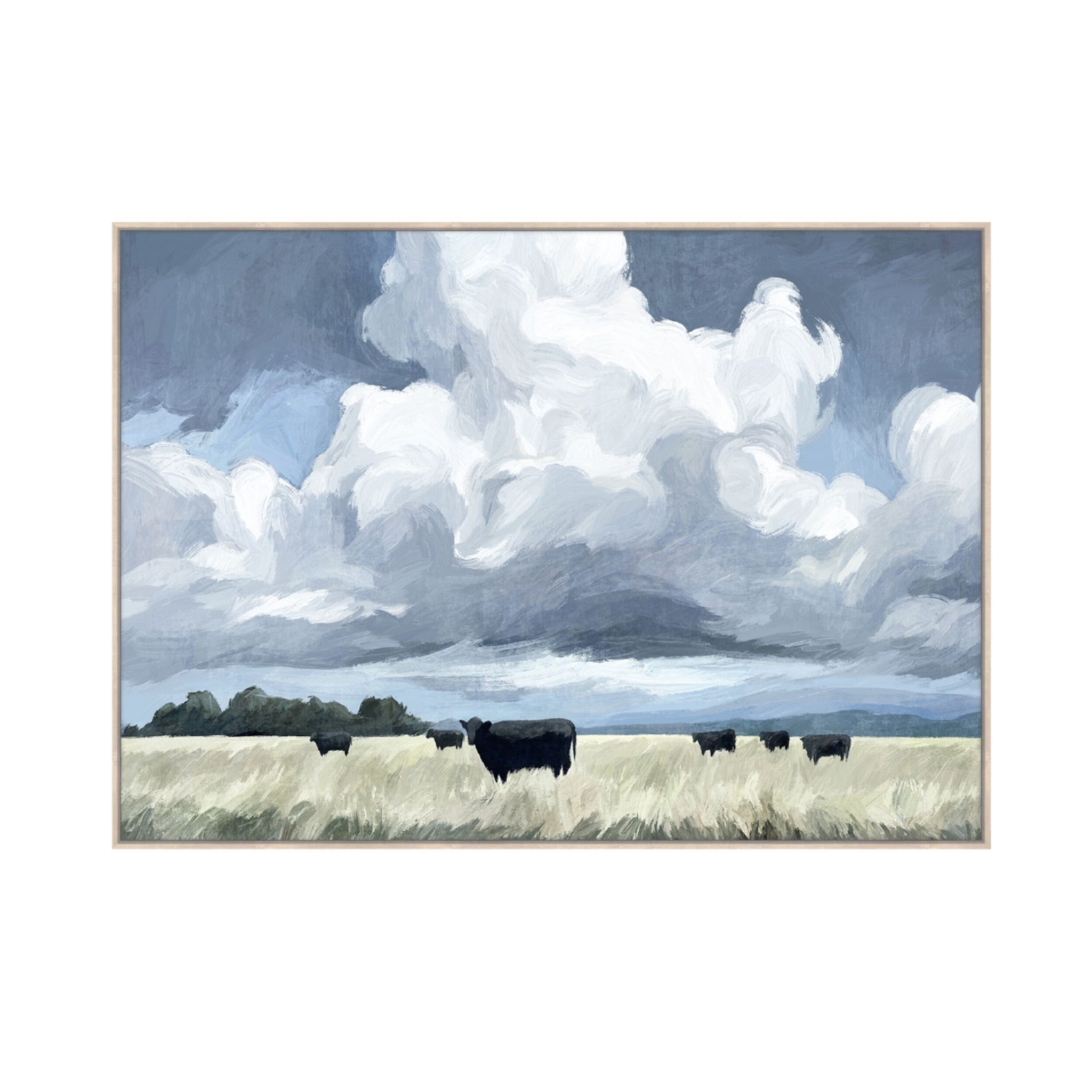 Quiet Horizon Framed Textured Artwork 140x100cm