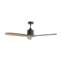 Nadi Indoor DC Ceiling Fan with Remote - Black & Ash Wood 122cm