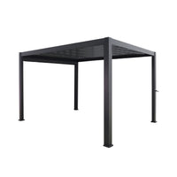 Sanctuary Louvered Aluminium Pergola Charcoal 3x4m