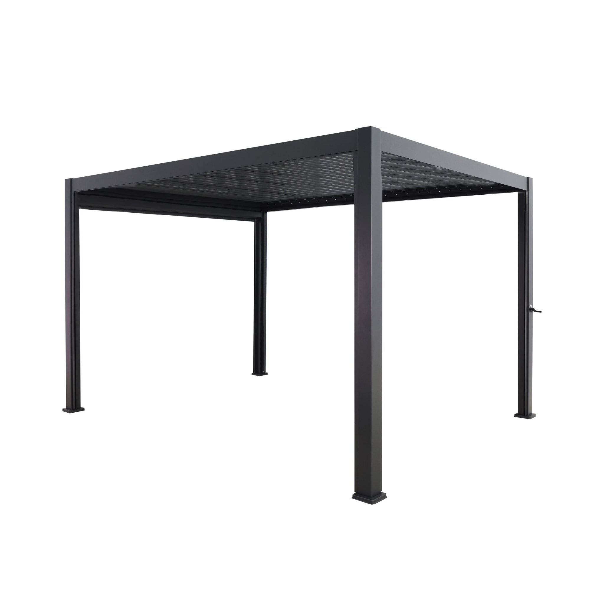 Sanctuary Louvered Aluminium Pergola Charcoal 3x4m