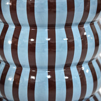 Kiro Curved Stool Dark Cocoa/Pale Blue