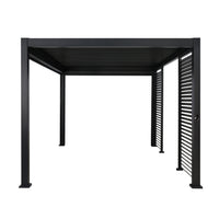 Sanctuary Louvered Aluminium Pergola Charcoal 3x5