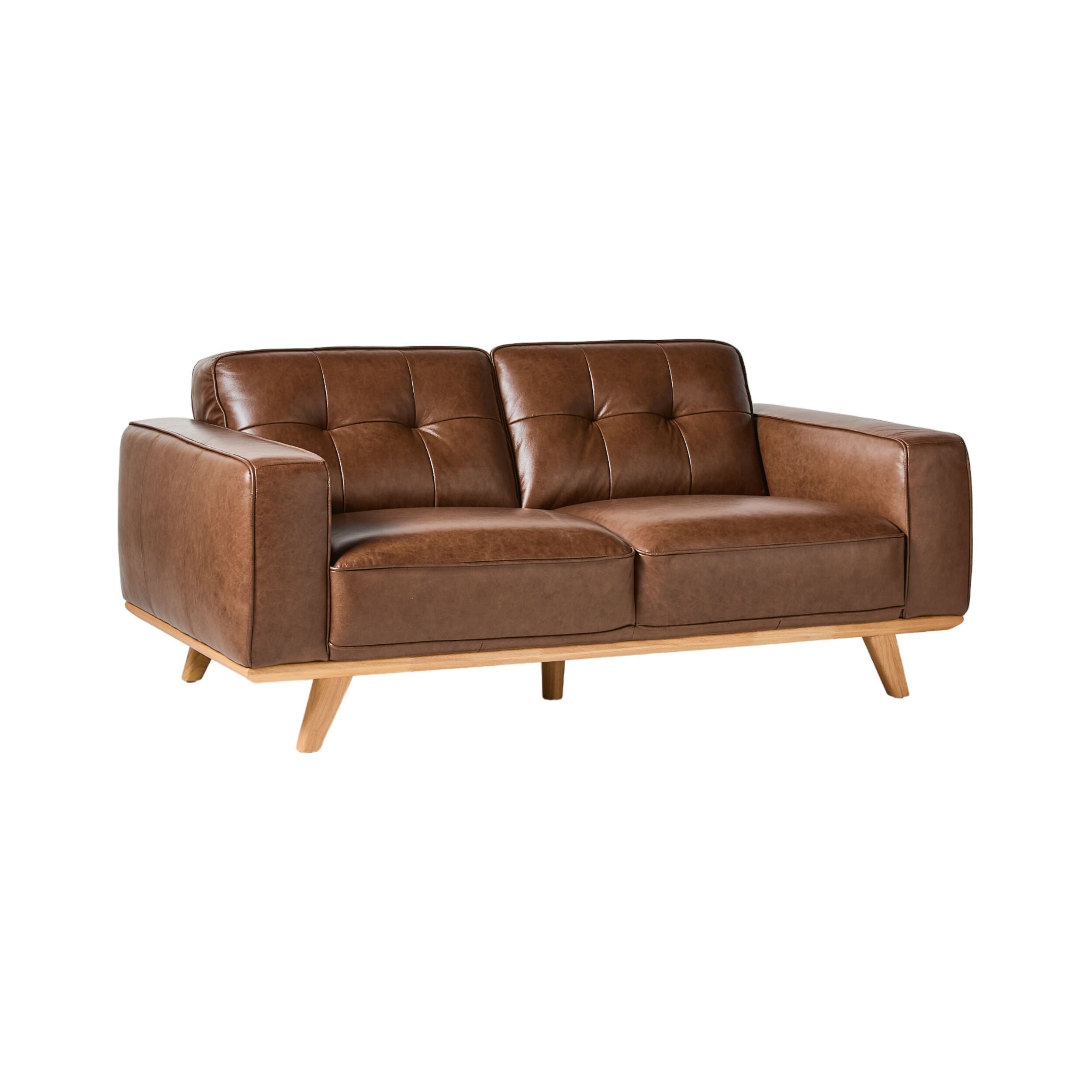 Carson 2 Seater Leather Sofa Dakota Mocha