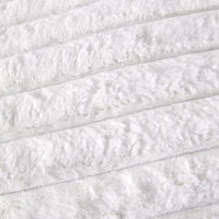 Luxe Rib Faux Fur Throw Antique White 130x170cm