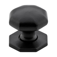 4085 Cupboard Knob Octagonal Iron Matte Black D32xP36mm