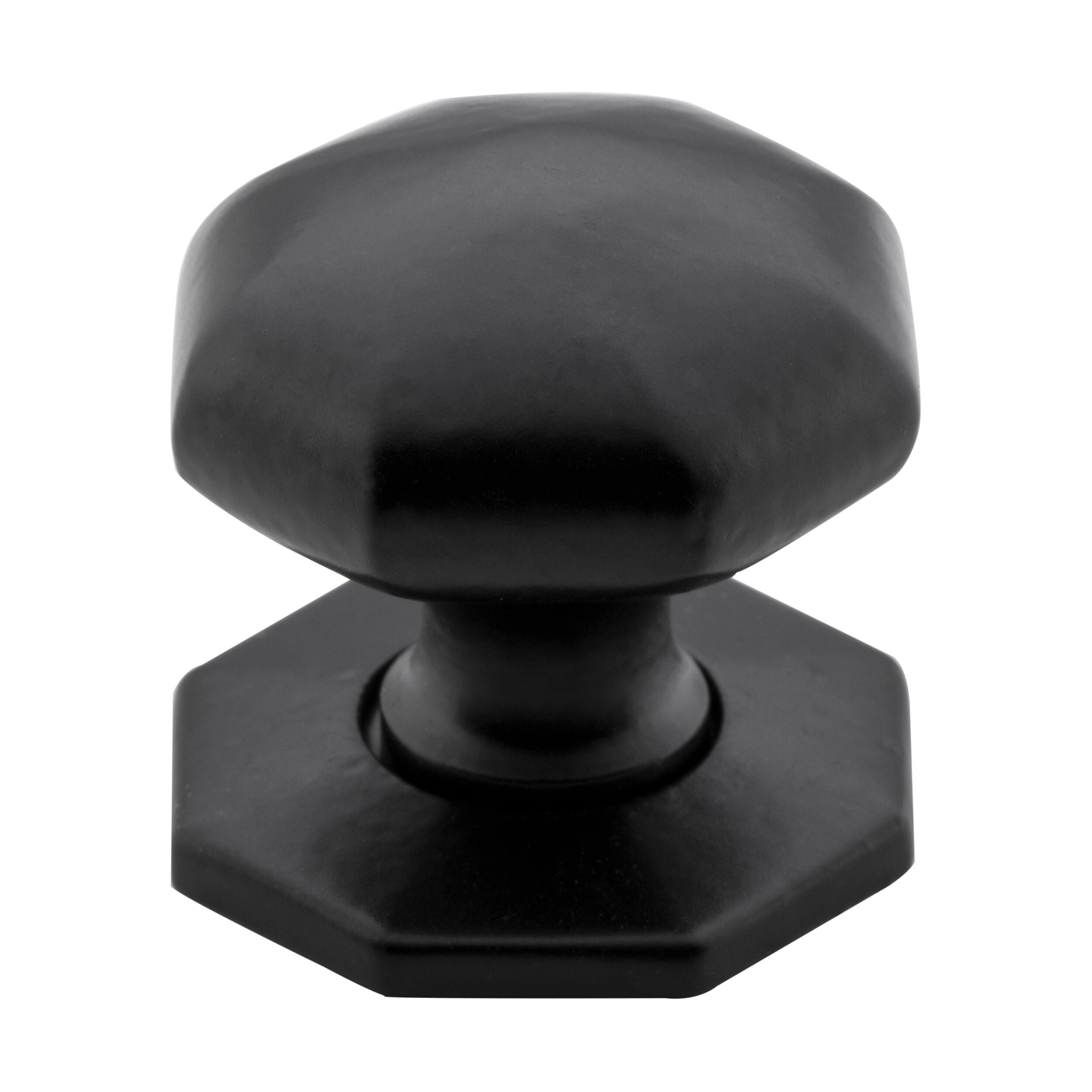 4085 Cupboard Knob Octagonal Iron Matte Black D32xP36mm