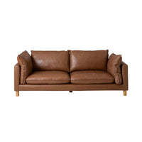 Whitehaven Leather 3 Seater Sofa Vintage Saddle