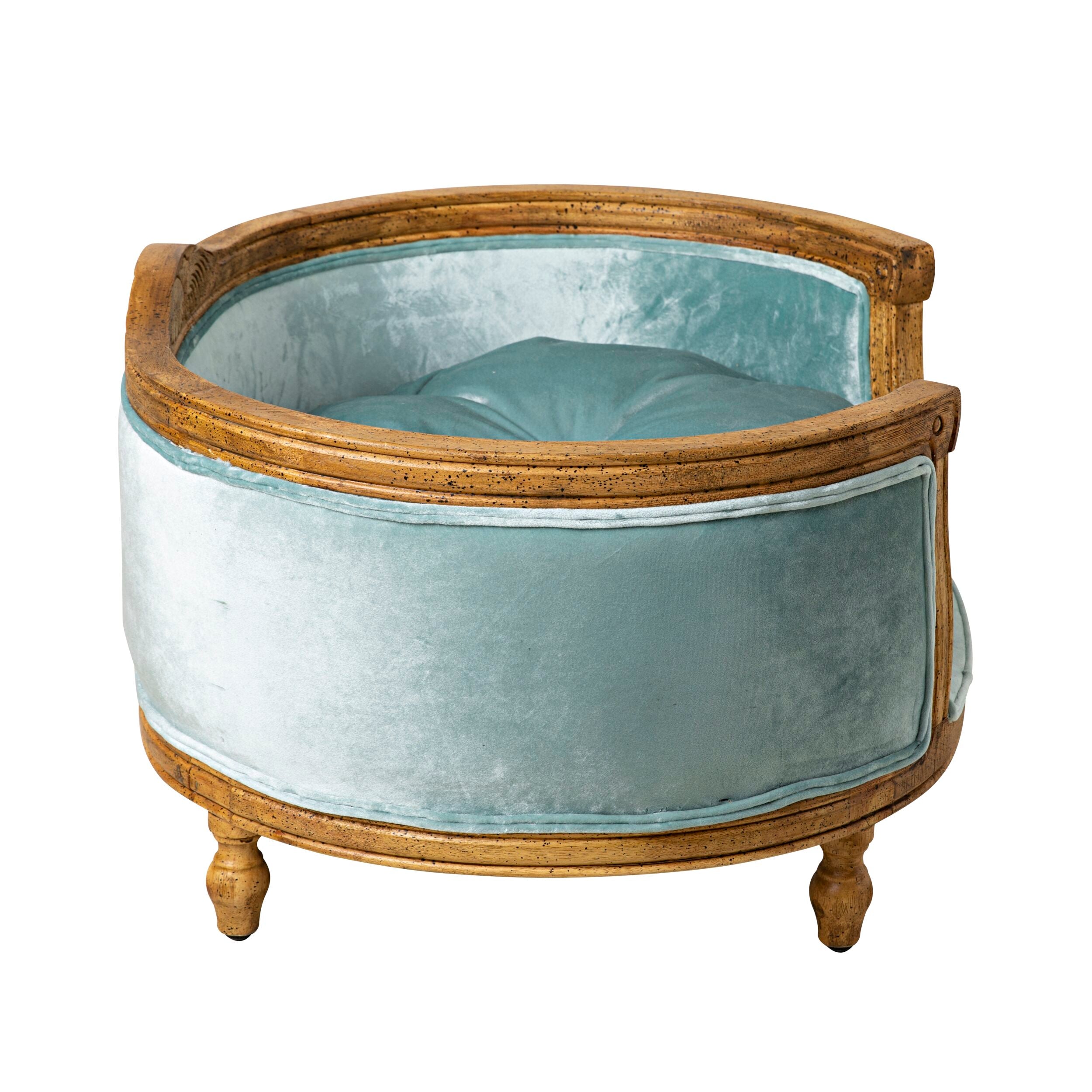 Luxe Dog Bed Soft Teal 75x70x44cm