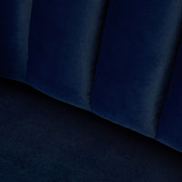 Stitch Velvet Armchair Indigo