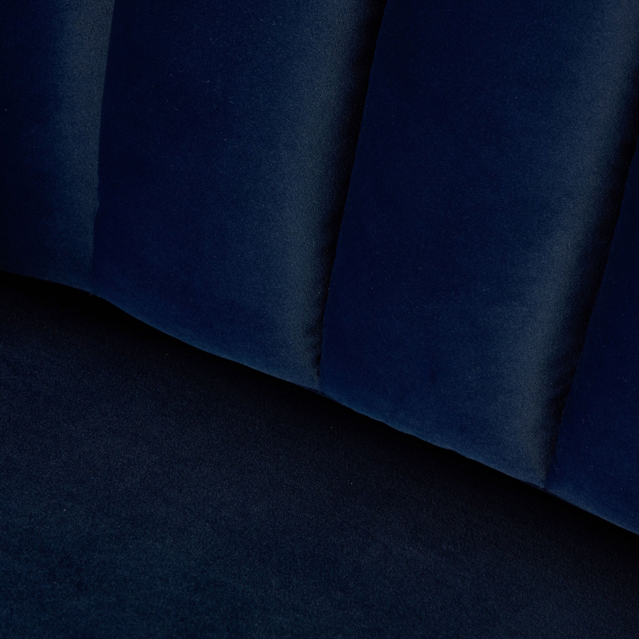 Stitch Velvet Armchair Indigo